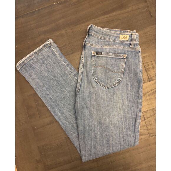 Lee Straight Leg Regular Fit Mid Rise - Sz 12 - Picture 1 of 10